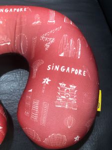 Singapore Neck Pillow Red and Black