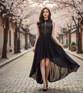 ❗SALE❗Chic Black High-Low Dress