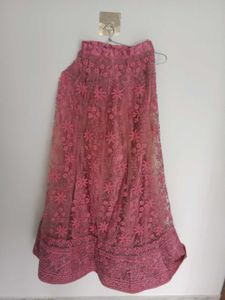 Pink Net Dupatta