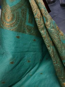 Beautiful  Sea Green Saree