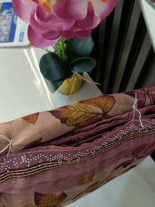 Leaf Print Saree