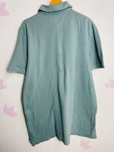 Tommy Hilfiger Men Sea Green Polo T-shirt