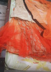 Orange Lehenga Choli Set