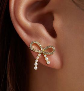 Bow Pearl Earrings