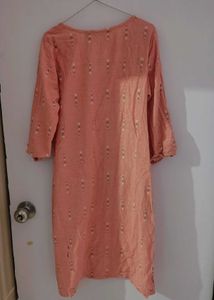 Peach Printed Kurta