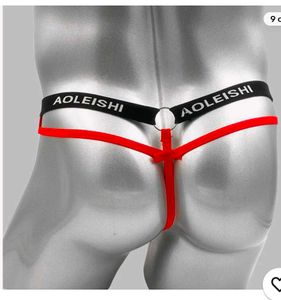 Red Aoleishi Mesh Thong