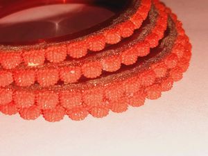 Red Beaded Bangle Set