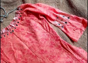 Mirror And Lack Work Designer Kurti