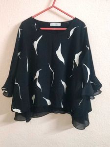 Elegant Abstract Print Top