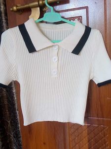 Retro-Chic Knit Polo