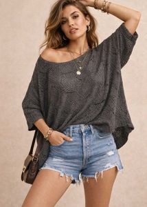 🎁Buy1 Get1 Free Stylish Grey Knitted Top D