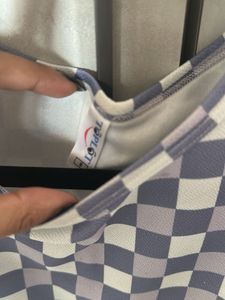 Checkered Crop Tank Top