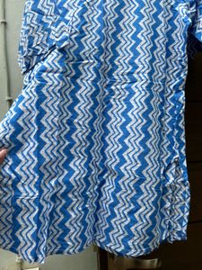 Blue &amp; White Zigzag Tunic