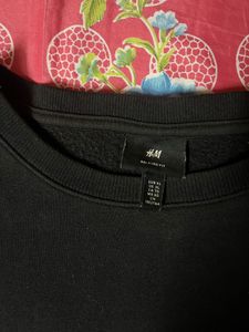 H&amp;M loose fit washed Black Sweatshirt