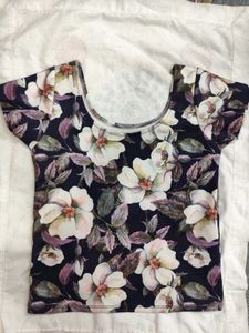 Floral Print Short Sleeve Top