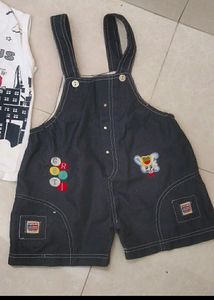 Branded Denim Dungree Set