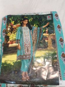 Teal Printed Salwar Kameez Suit