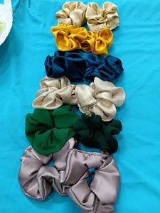 12 medium and large size Colorful Scrunchie Set