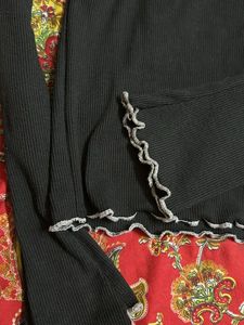 Square Neck Long Sleeve Top