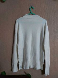 Cream Knit Turtleneck Sweater