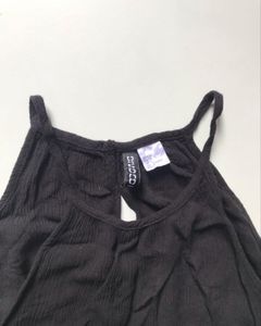 Divided Black Tank Top