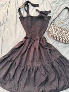 Black Tie-Strap Dress