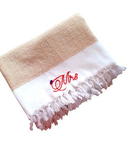 King Size Couple Embroidery Towel Set