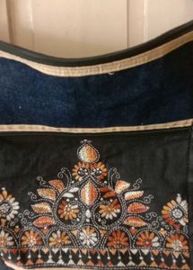 Cotton Side Bag with Embroidery
