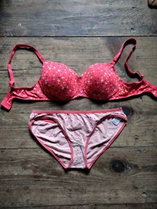 🌸Coral Butterfly Lingerie Set