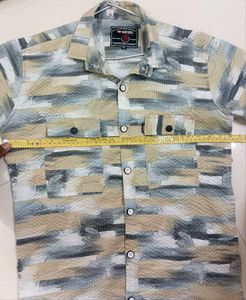 TEXTURED CASUAL HALF SLEEVE SHIRT FOR MEN