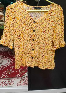 Floral Button-Down Top