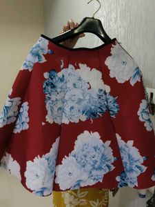Floral Red Skirt