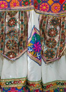 Off White Dhoti With Kurta For Navratri Festival