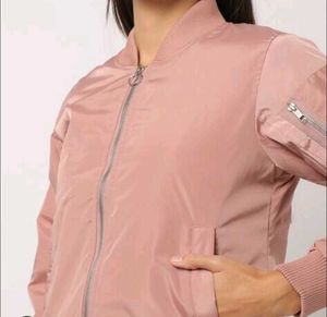 Blush Pink Bomber Jacket