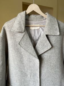Elegant Grey handmade Trench Coat