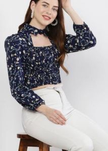 Floral Print Crop Top