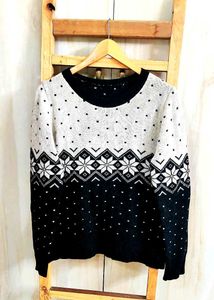Black Designer Pullover Size-38-L