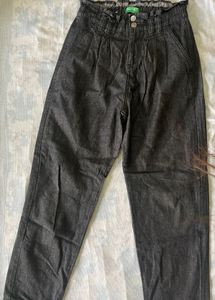 Benetton High-Waisted Paperbag Jeans