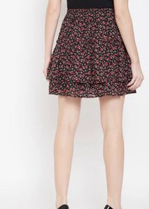 Floral Print Mini Skirt with brand tag