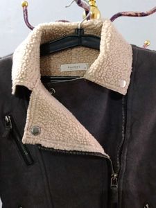 Faux Shearling Biker Jacket