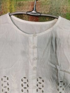 White Embroidered Top