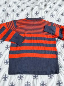 Men Striped Knit Pullover Sweater