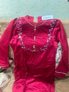 Velvet Kurti Plazoo And Dupatta
