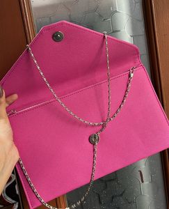Pink Clutch with Chain