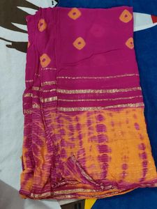 Pink & Orange Saree