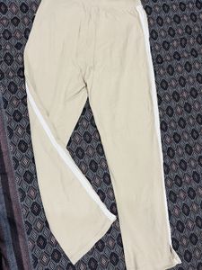 Beige Track Pants