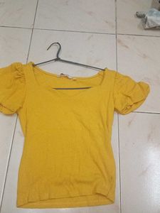 Raffled Sleeves Tshirt