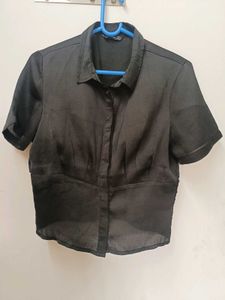 Black casual shirt for woman