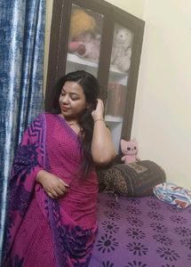 Pink and Purple Cotton Saree