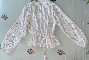 White V-Neck Crop Top